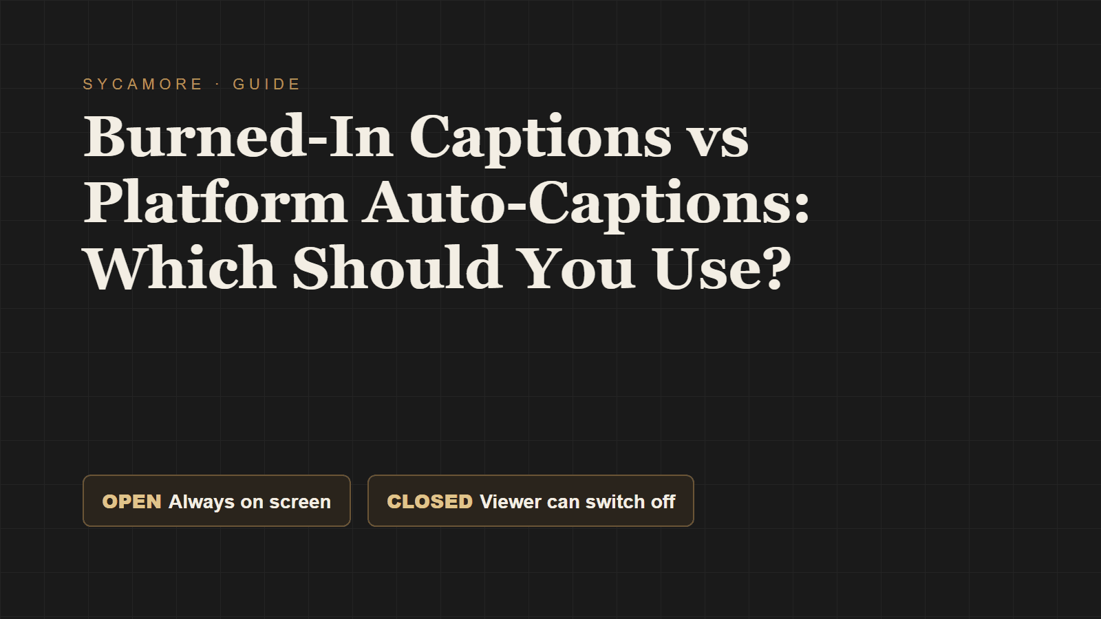 Burned-In Captions vs Platform Auto-Captions: Which Should You Use?