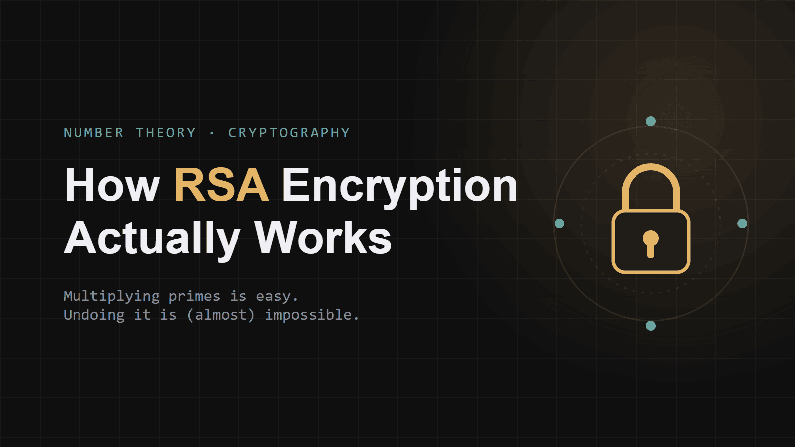 How RSA Encryption Works: The Math Behind Public-Key Cryptography