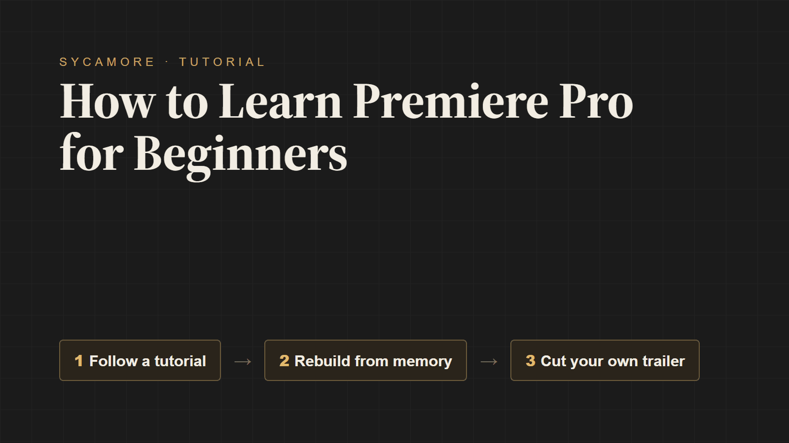 How to Learn Premiere Pro for Beginners