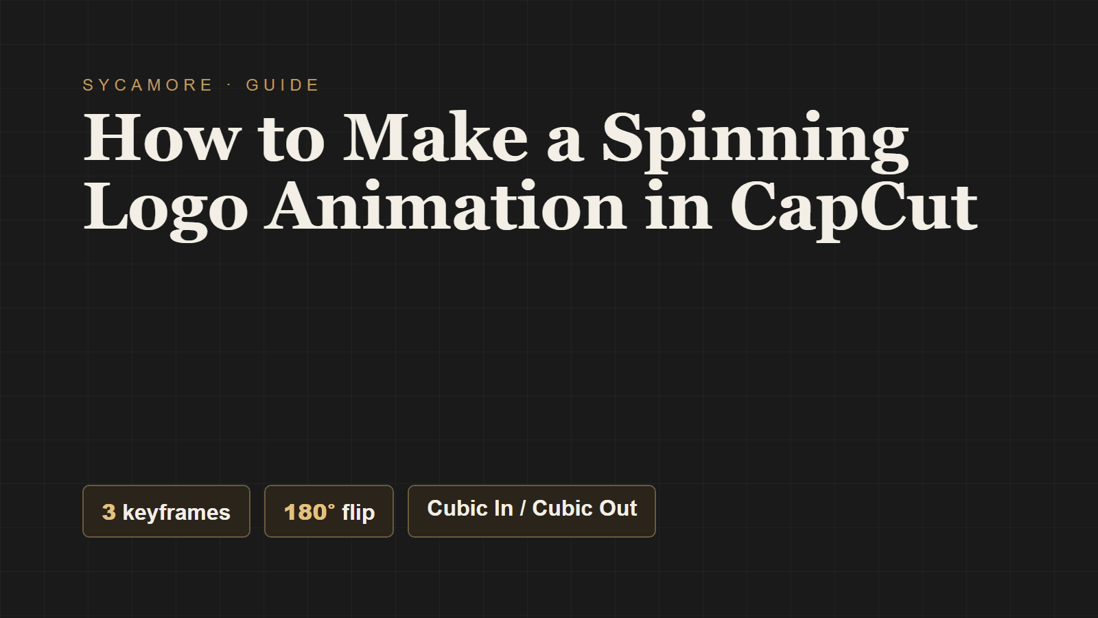 How to Make a Spinning Logo Animation in CapCut