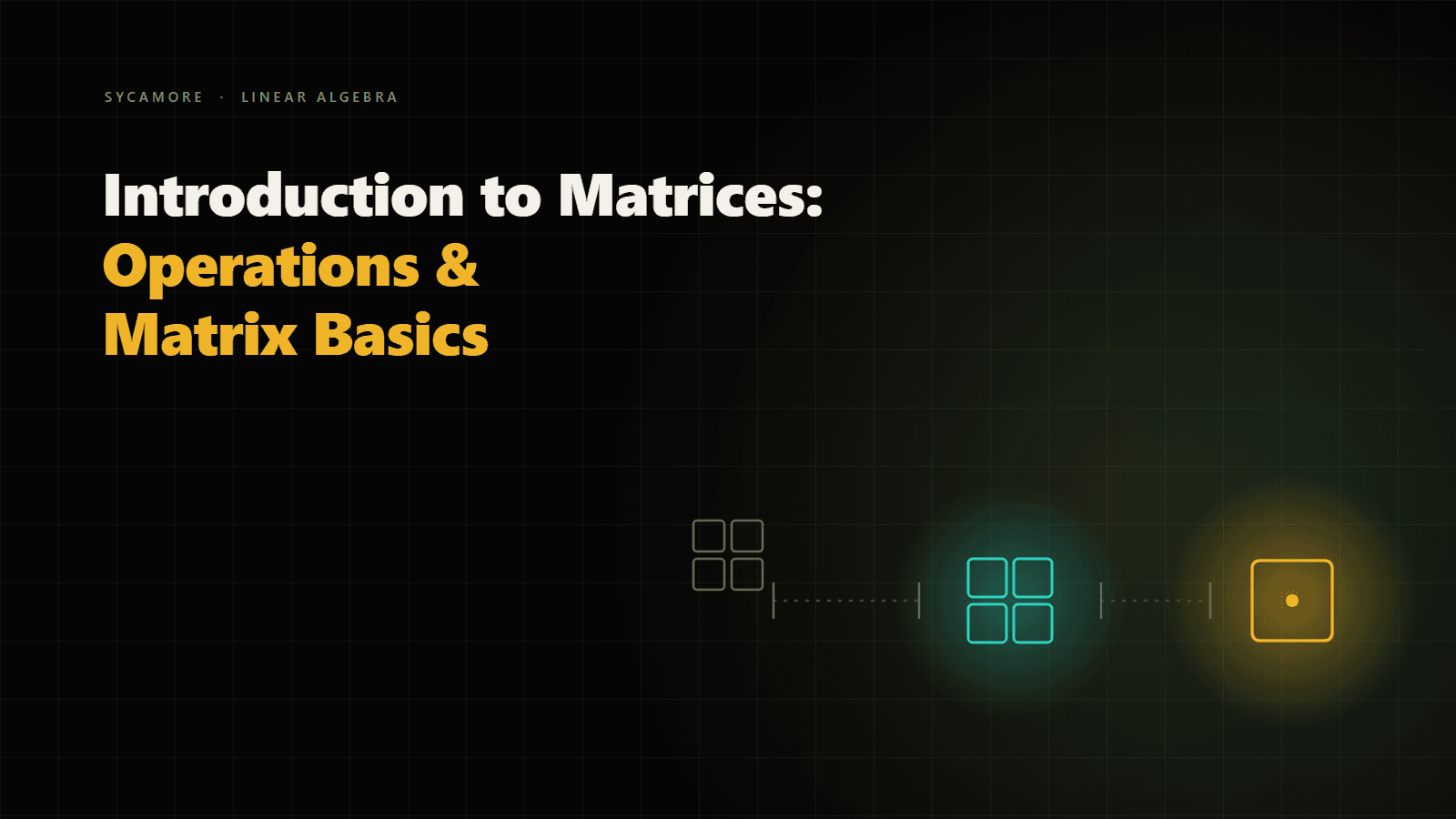 Introduction to Matrices: Operations & Matrix Basics