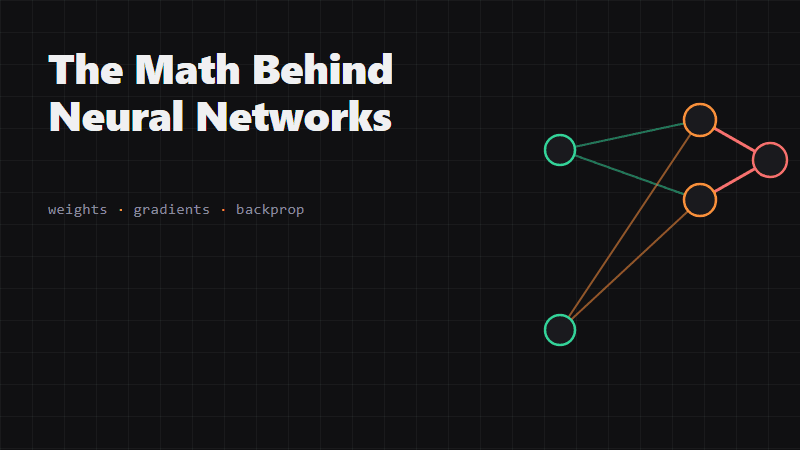 The Math Behind Neural Networks: Weights, Gradients, and Backpropagation